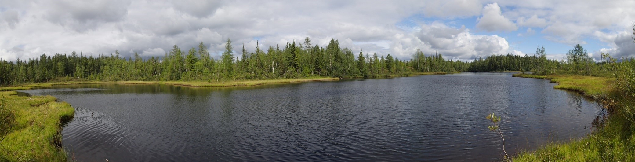 Vue d’ensemble du lac Sibérien ayant fait l’objet de cette étude